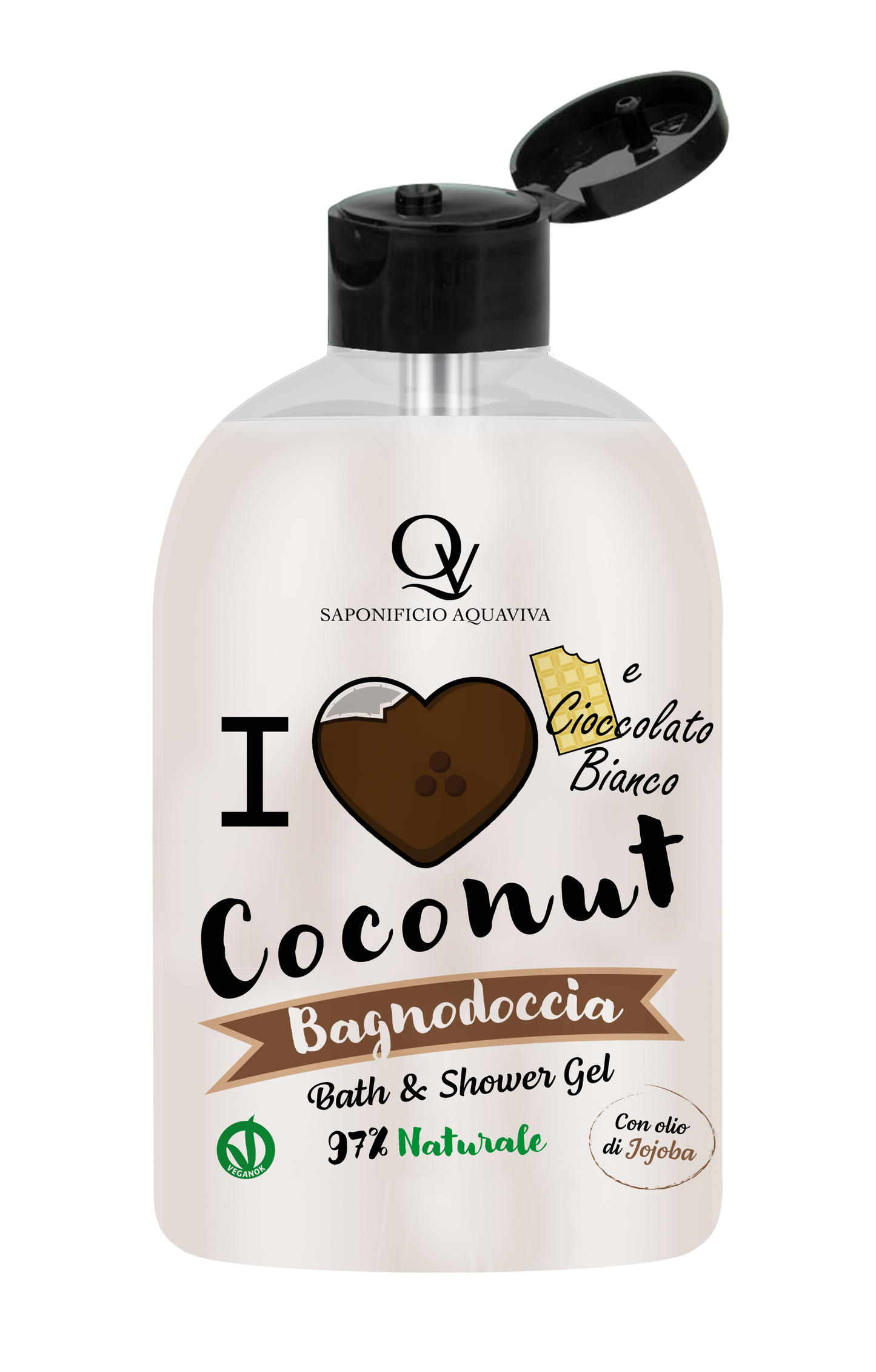 Bagnodoccia: Cocco e Cioccolato Bianco 100% Vegan Saponificio Aquaviva