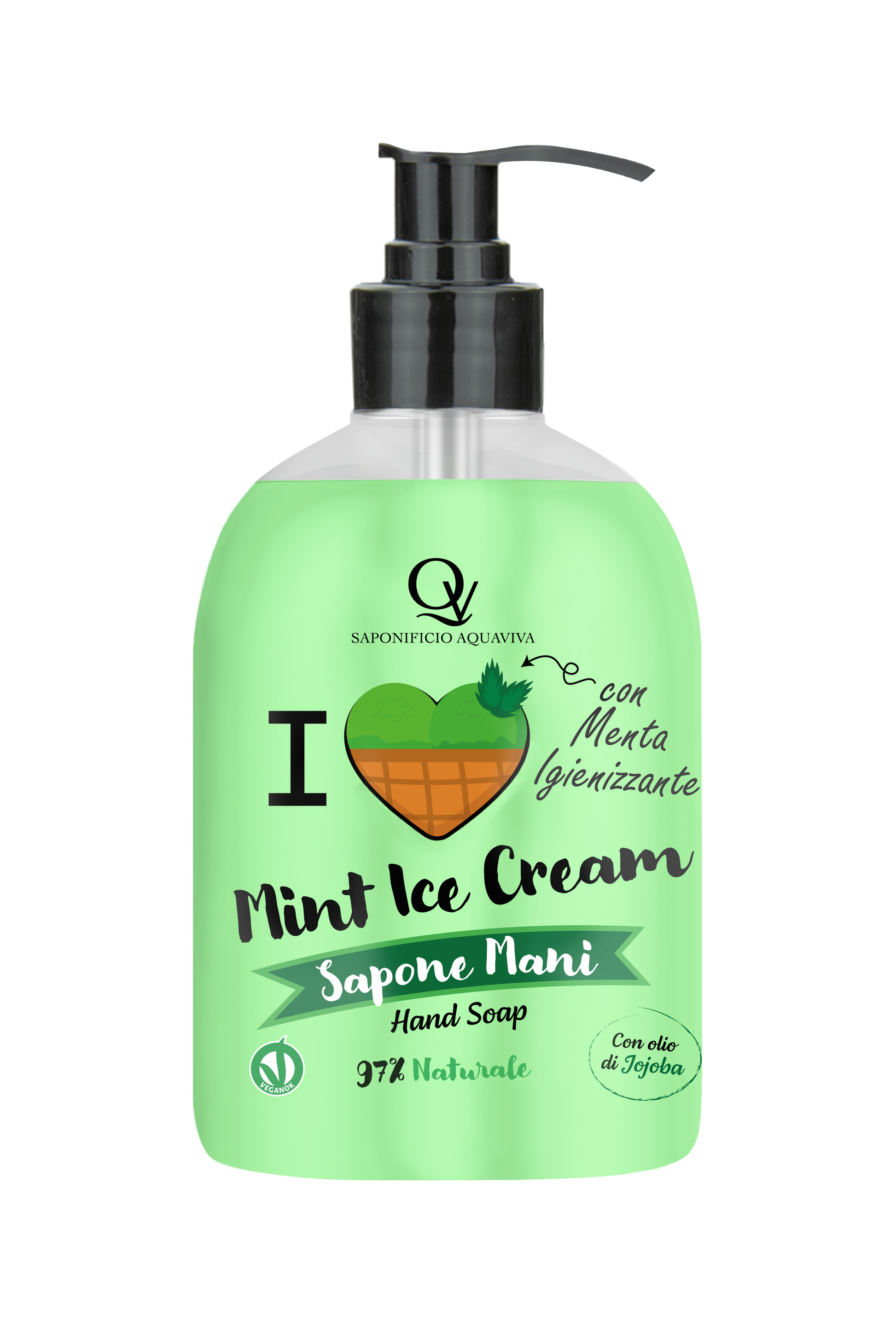 Sapone Mani: Gelato alla Menta 100% Vegan Saponificio Aquaviva