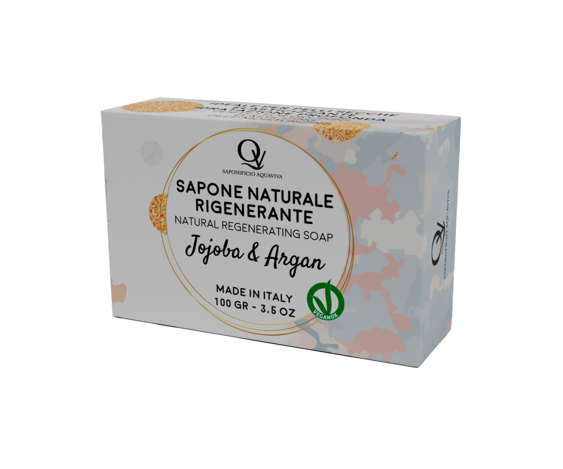 Sapone Bagnodoccia Rigenerante all'Olio di Jojoba e Argan Saponificio Aquaviva