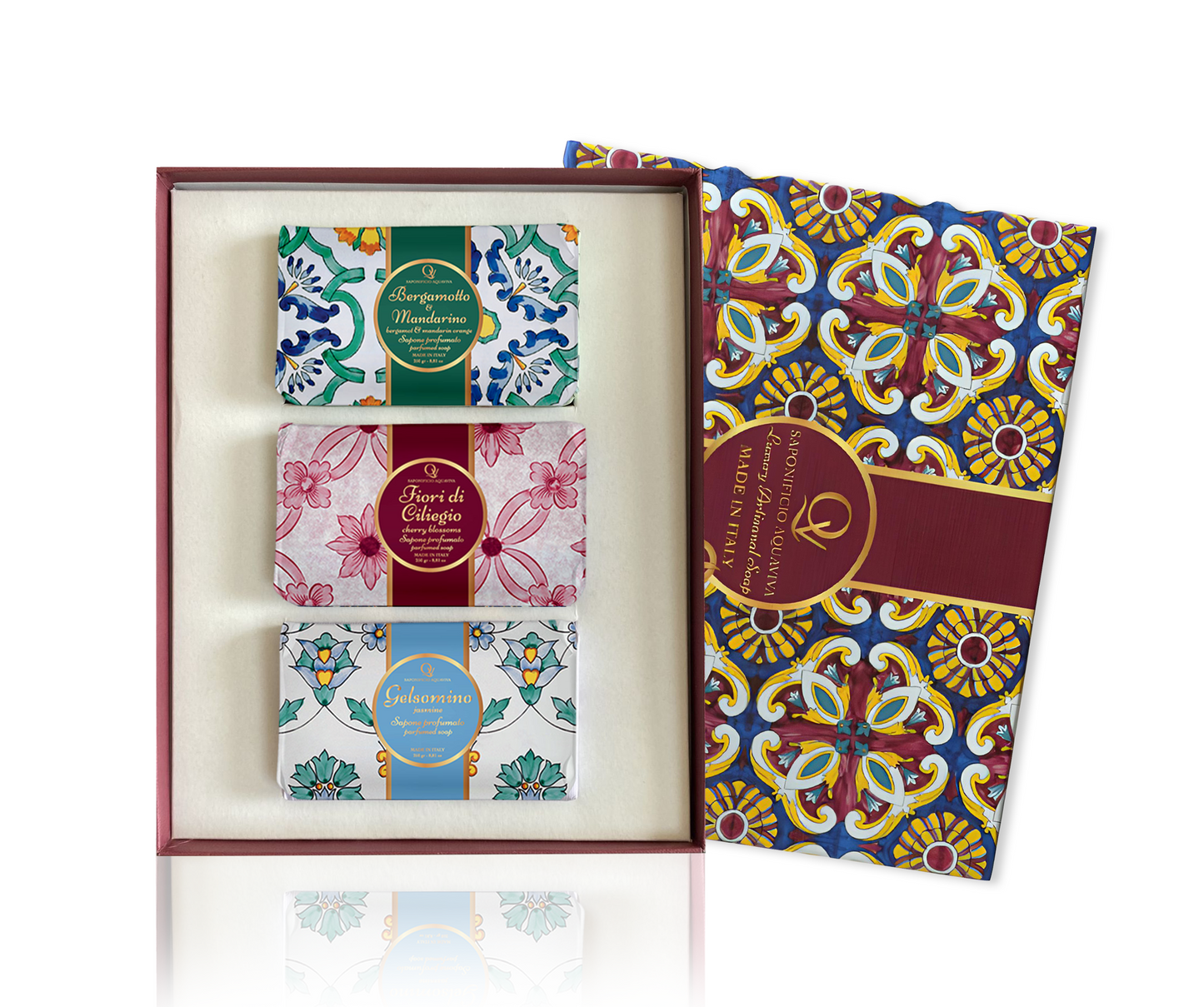 Confezione Regalo "Vietri" Cofanetto Azzurro Saponificio Aquaviva