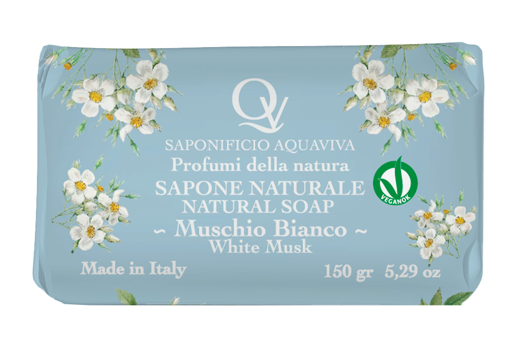 Sapone Profumato al muschio bianco Saponificio Aquaviva