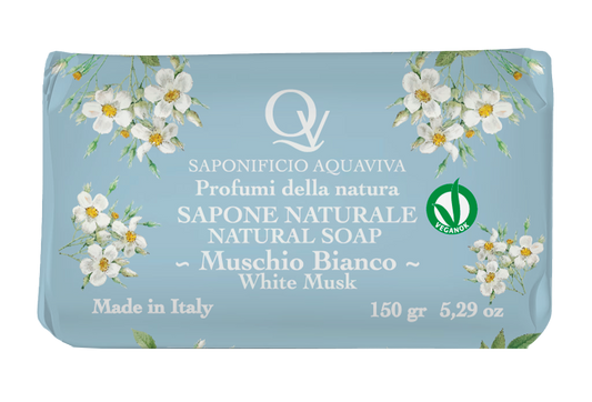 Sapone Profumato al muschio bianco Saponificio Aquaviva