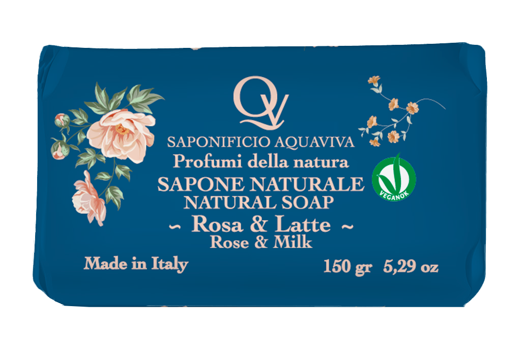 Sapone Profumato Rosa e Latte Saponificio Aquaviva