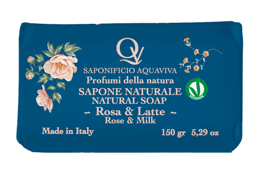 Sapone Profumato Rosa e Latte Saponificio Aquaviva