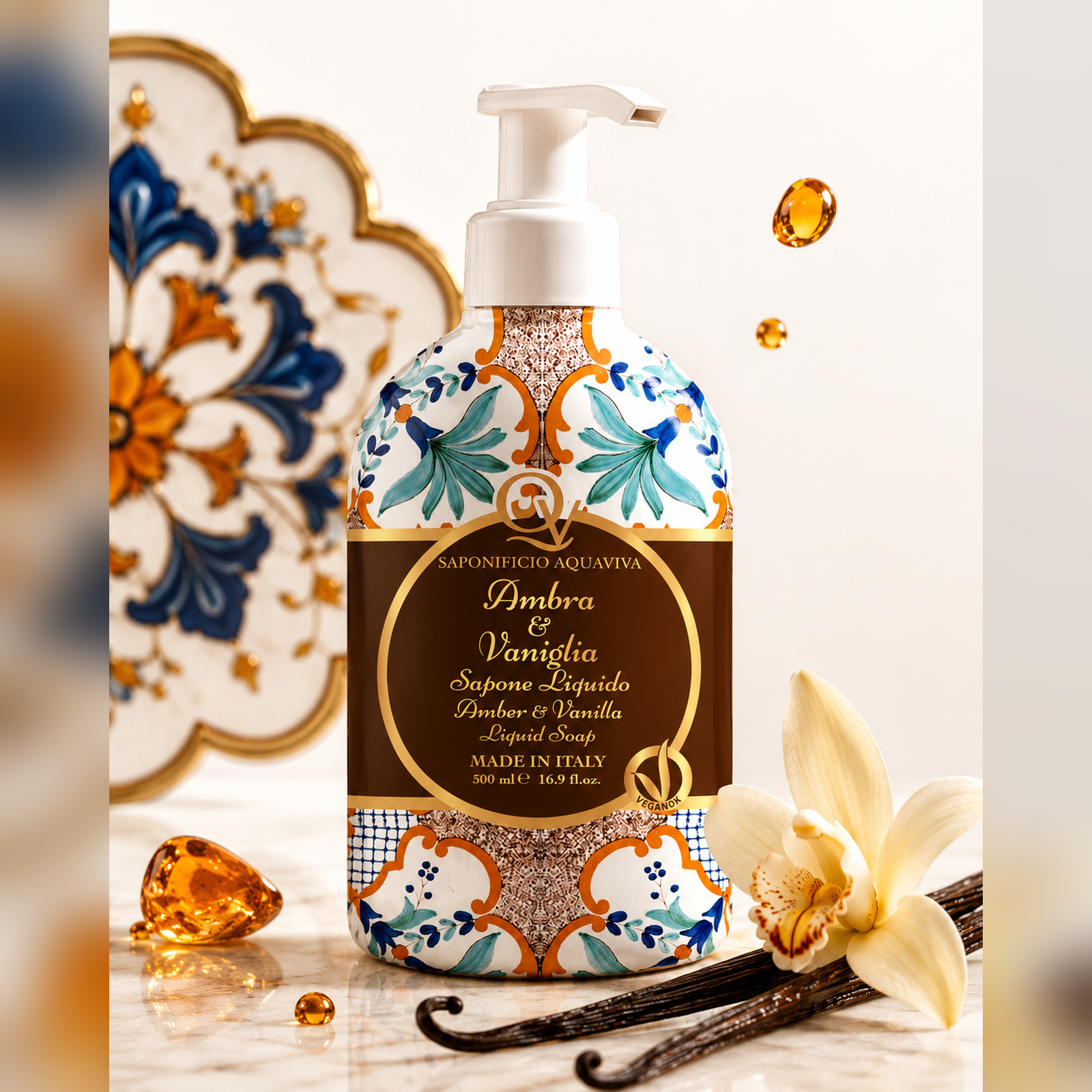 Sapone Liquido Mani e Corpo Positano – Ambra e Vaniglia
