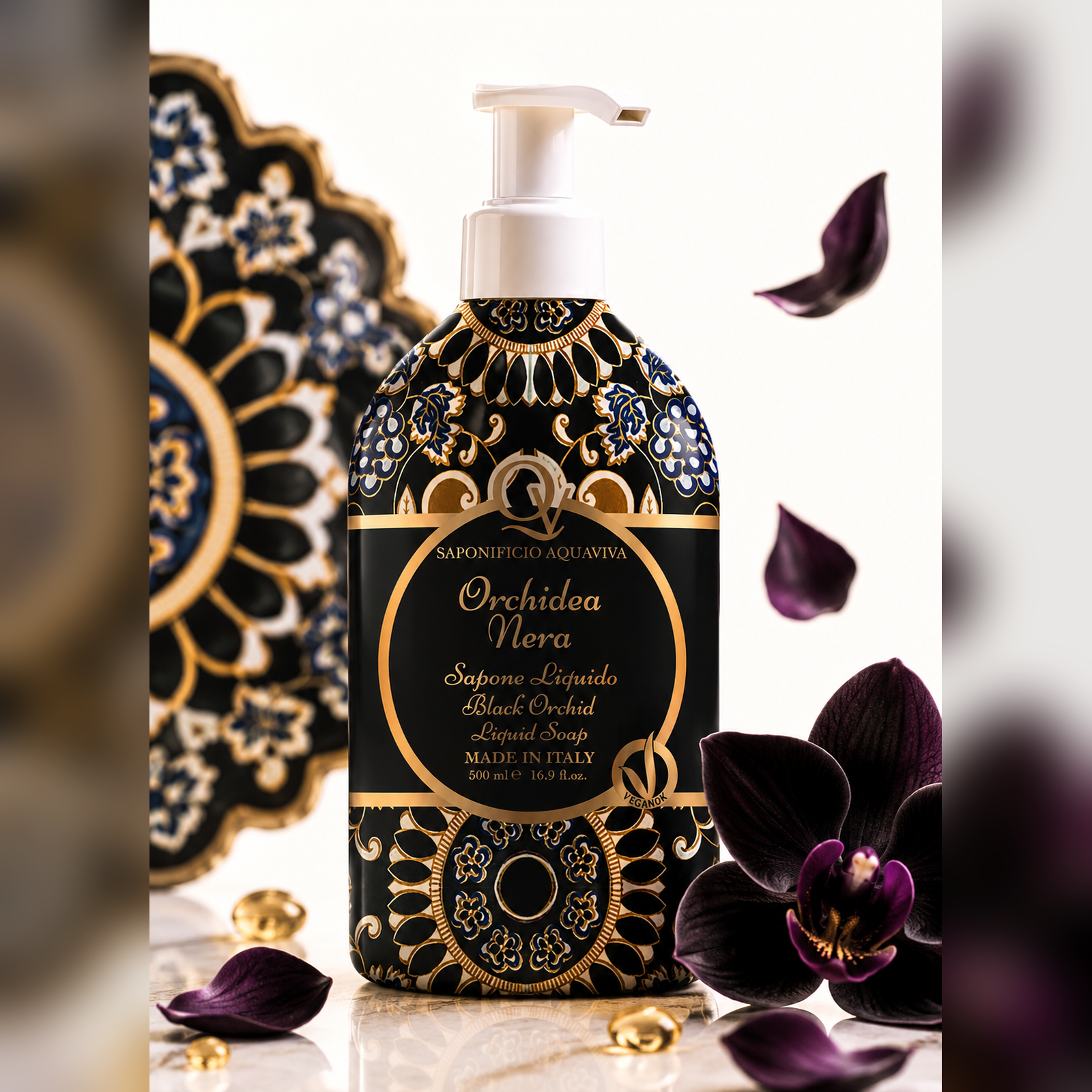 Sapone Liquido Mani e Corpo Ravello - Orchidea nera