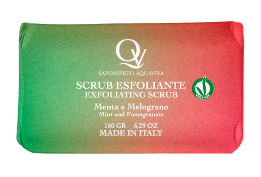 Sapone Scrub Esfoliante Menta e Melograno Saponificio Aquaviva